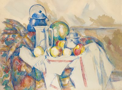 Natura morta con lattiera, melone e zuccheriera, 1900-1906 da Paul Cézanne