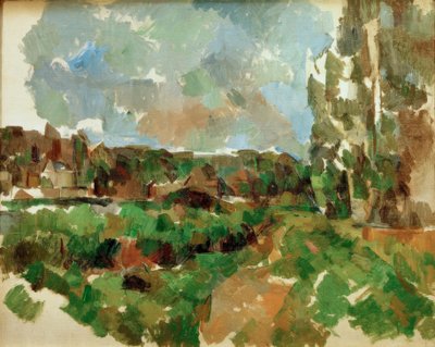 Paesaggio sul bordo di un fiume da Paul Cézanne