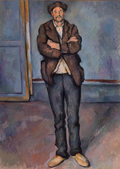 Contadino in piedi con le braccia incrociate da Paul Cézanne