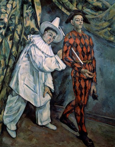 Pierrot e Arlecchino Mardi-Gras, c1888 da Paul Cézanne