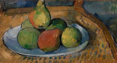 Piatto di frutta su una sedia da Paul Cézanne