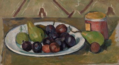 Piatto con frutta e vaso di conserve da Paul Cézanne