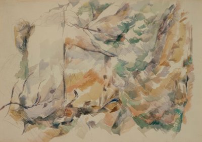 Rocce vicino alle grotte sopra Château-Noir da Paul Cézanne