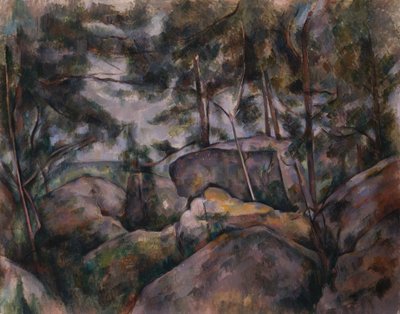 Rocce nella foresta da Paul Cézanne