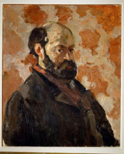 Autoritratto su sfondo rosa da Paul Cézanne