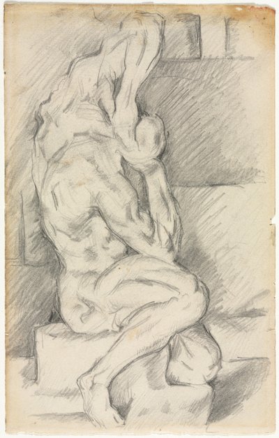 Schizzo di scultura anatomica recto Schizzo di Madame Cézanne verso, 1881-1884 da Paul Cézanne