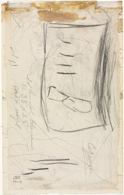 Schizzo di Madame Cézanne (verso) da Paul Cézanne