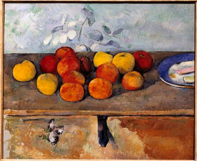 Natura morta di mele e biscotti da Paul Cézanne