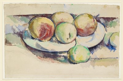 Natura morta di pesche e fichi, fine XIX secolo da Paul Cézanne
