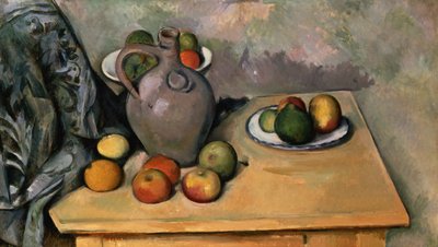 Natura morta con drappo blu, c.1893-94 da Paul Cézanne