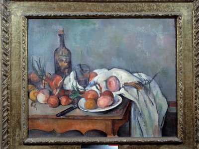 Natura morta con cipolle da Paul Cézanne