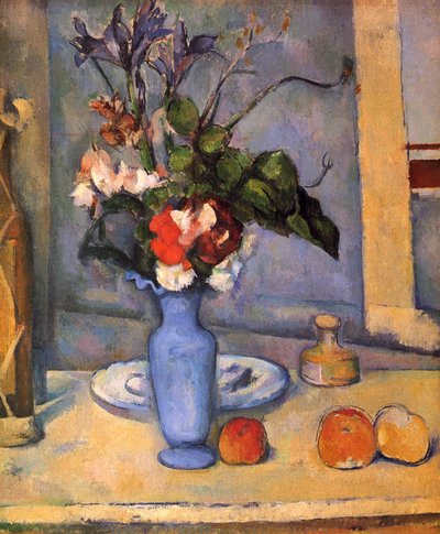 Natura morta con vaso blu da Paul Cézanne