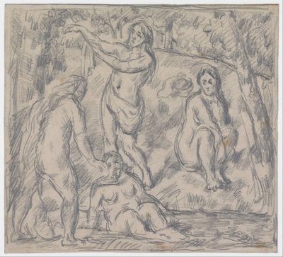 Studio di quattro donne che fanno il bagno da Paul Cézanne