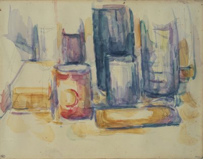 Tavolo da cucina: pentole e bottiglie da Paul Cézanne