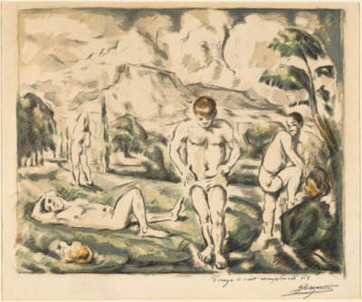 I bagnanti (grande lastra) da Paul Cézanne