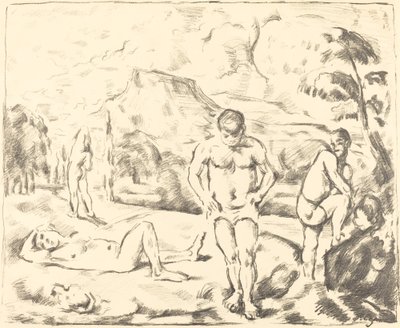 I bagnanti, grande piatto, 1896-1897 da Paul Cézanne