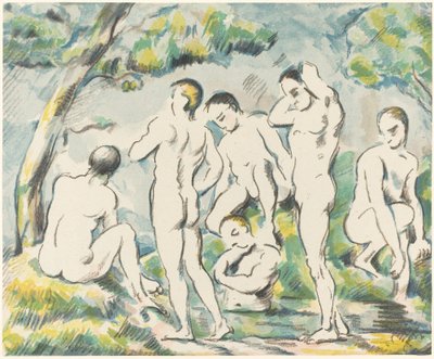 I bagnanti, piccola lastra, 1897 da Paul Cézanne