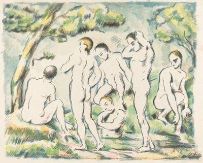 I bagnanti (piccola placca) da Paul Cézanne