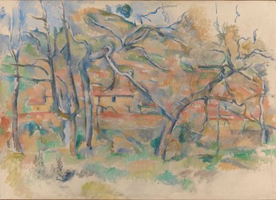 Alberi e case, Provenza, c.1885 da Paul Cézanne