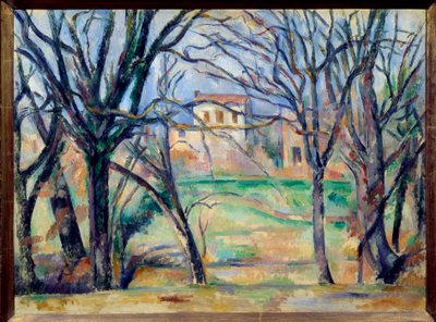 Alberi e case da Paul Cézanne
