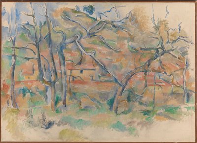 Alberi e casa, Provenza da Paul Cézanne