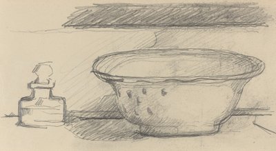 Lavabo e bottiglia di profumo [recto] da Paul Cézanne