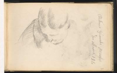 Donna inclinata in avanti da Paul Cézanne