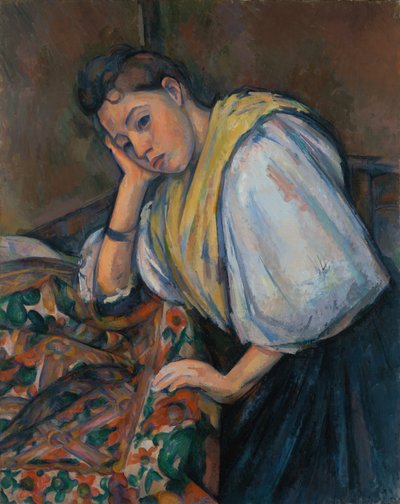 Giovane donna italiana a tavola da Paul Cézanne
