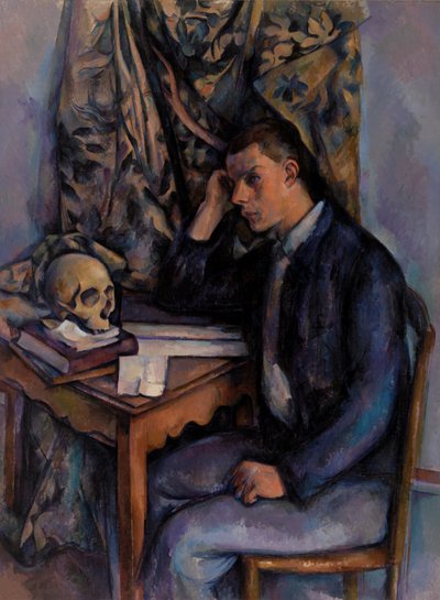 Giovane Uomo e Teschio da Paul Cézanne