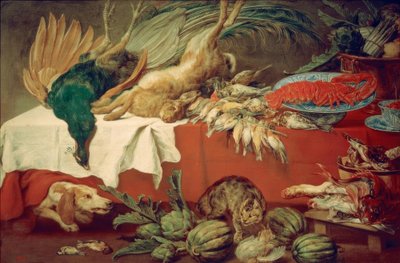 Natura morta con selvaggina e aragosta da Paul De Vos