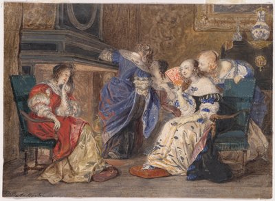 Donne in un interno da Paul Delaroche