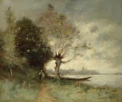 Riva della Loira vicino a Chouzé da Paul Desire Trouillebert