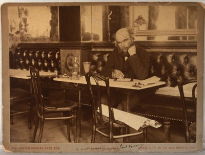 Paul Verlaine nel caffè François 1er a Parigi, 1892 da Paul Dornac
