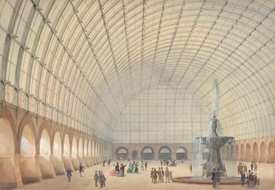Progetto per una sala espositiva e industriale a Vienna, vista prospettica interna da Paul Eduard Sprenger