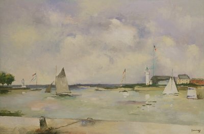 Ingresso al porto di Honfleur da Paul Elie Gernez
