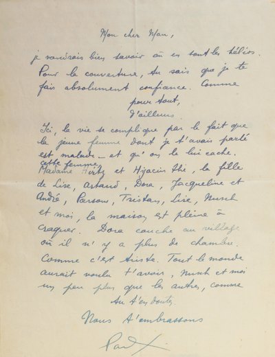 Lettera a Man Ray, riguardo al raggiungimento di 