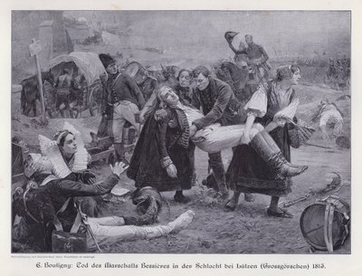 Morte del Maresciallo Bessieres alla Battaglia di Lutzen da Paul Émile Boutigny