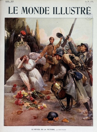 Il revival della Vittoria, dipinto allegorico di Boutigny - in Le Monde Illustré, Natale 1915 da Paul Émile Boutigny