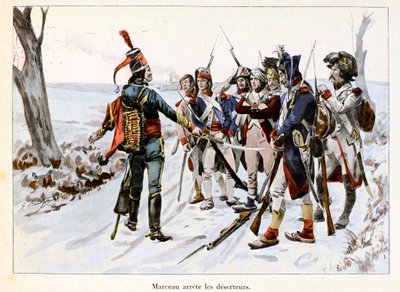Marceau arresta i disertori: François-Séverin Desgraviers Marceau (1769-1796) detiene i soldati dell