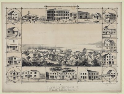 N. 4. Vista di Honolulu. Dalla chiesa cattolica. da Paul Emmert