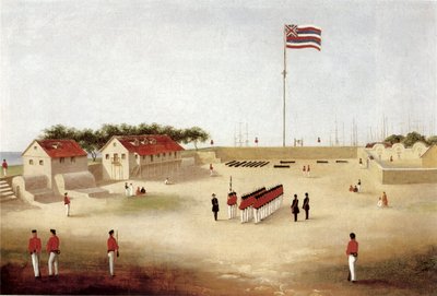 Veduta del Forte di Honolulu, c.1853 da Paul Emmert