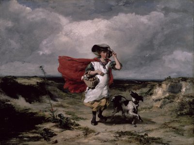 Attraversando la brughiera, giorno ventoso, 1836 da Paul Falconer Poole