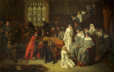 La Visita e la Resa del Convento di Syon, c.1846 da Paul Falconer Poole