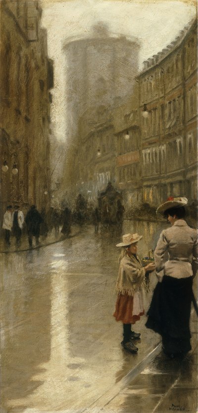 La Giovane Venditrice di Fiori da Paul Fischer
