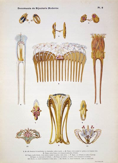 Disegni di gioielli, tavola 8 da 