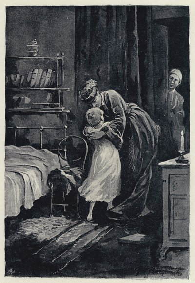 Illustrazione per Anna Karenina: La visita rubata di Anna a suo figlio (litografia) da Paul Frenzeny