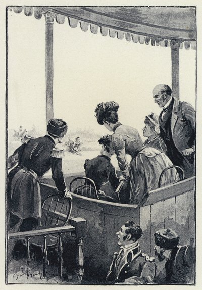 Illustrazione per Anna Karenina: La corsa (litografia) da Paul Frenzeny