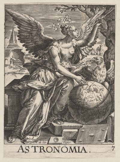 Tavola 7: Astronomia, da Le sette arti liberali, ca. 1628-66 da Paul Fürst