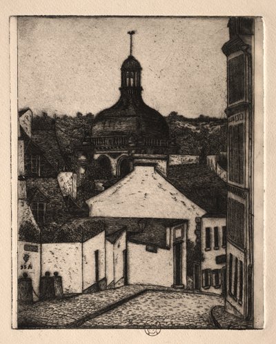 Sei incisioni: Rue Notre Dame, Pontoise da Paul Gachet