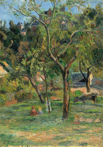 Un frutteto sotto la chiesa di Bihorel, 1884 da Paul Gauguin